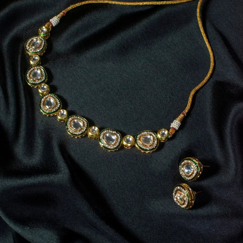 
                      
                        Polki Layered Necklace Set
                      
                    