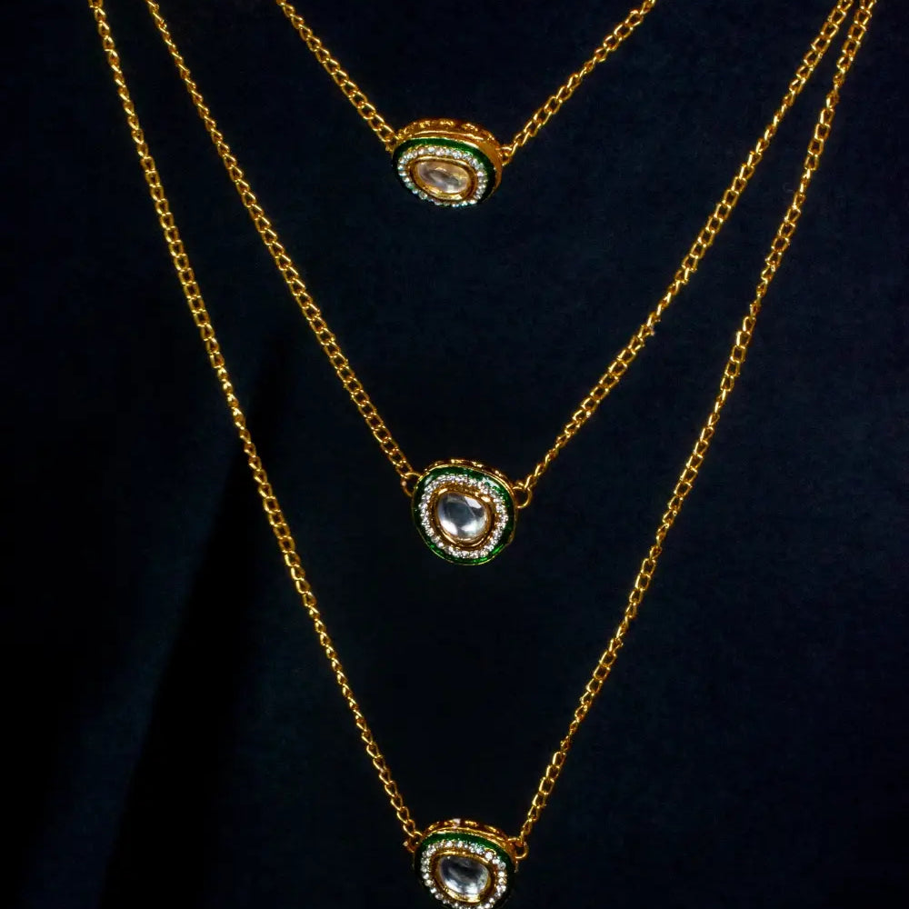 Polki Layered Necklace Set