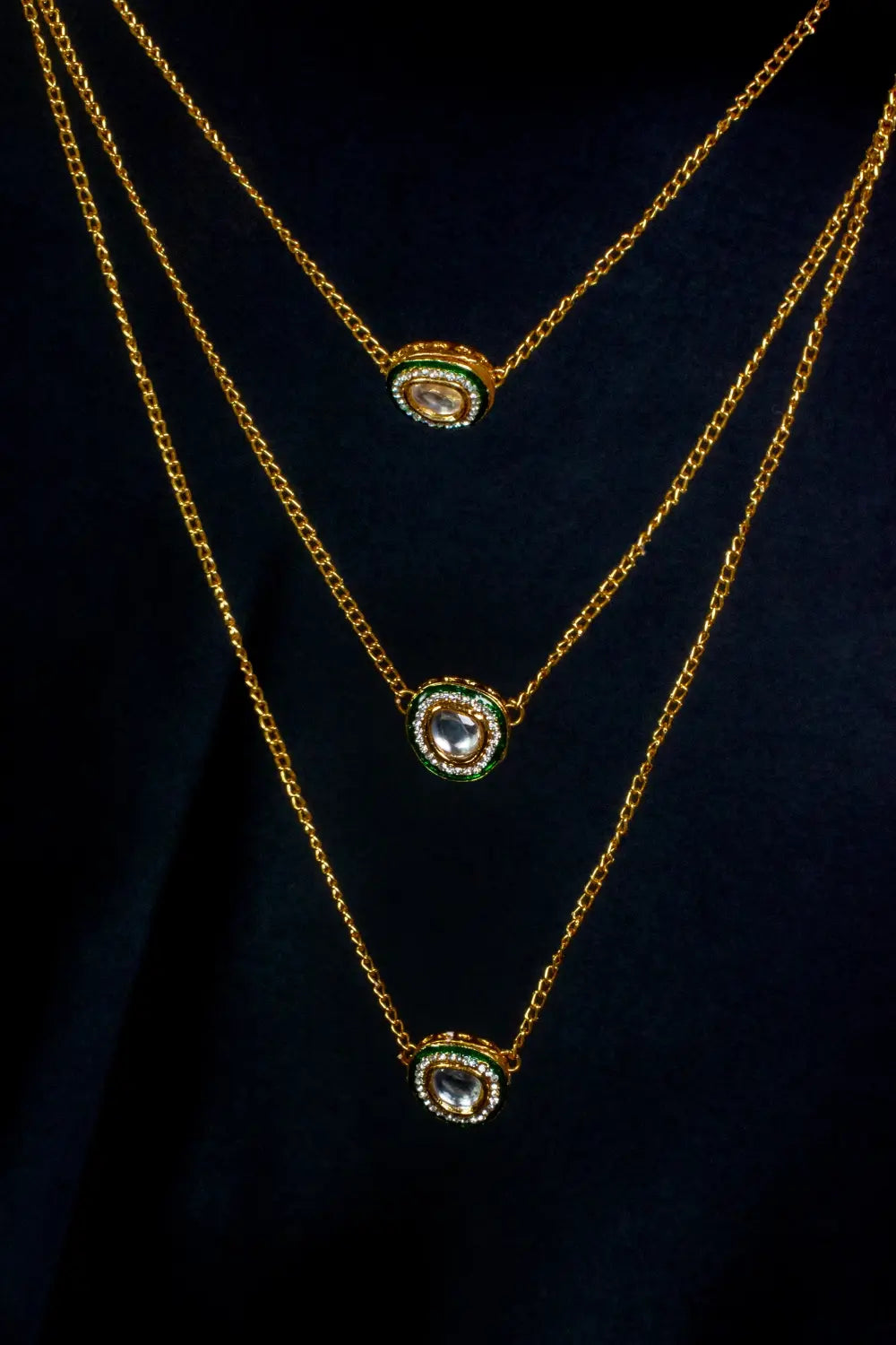 Polki Layered Necklace Set