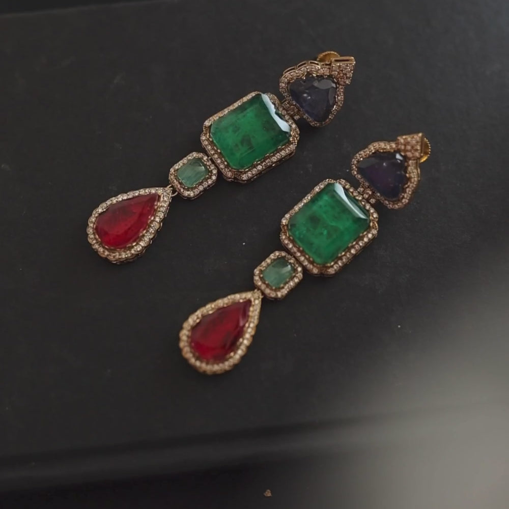 
                      
                        Load and play video in Gallery viewer, Multicoloured Layered Earrings
                      
                    