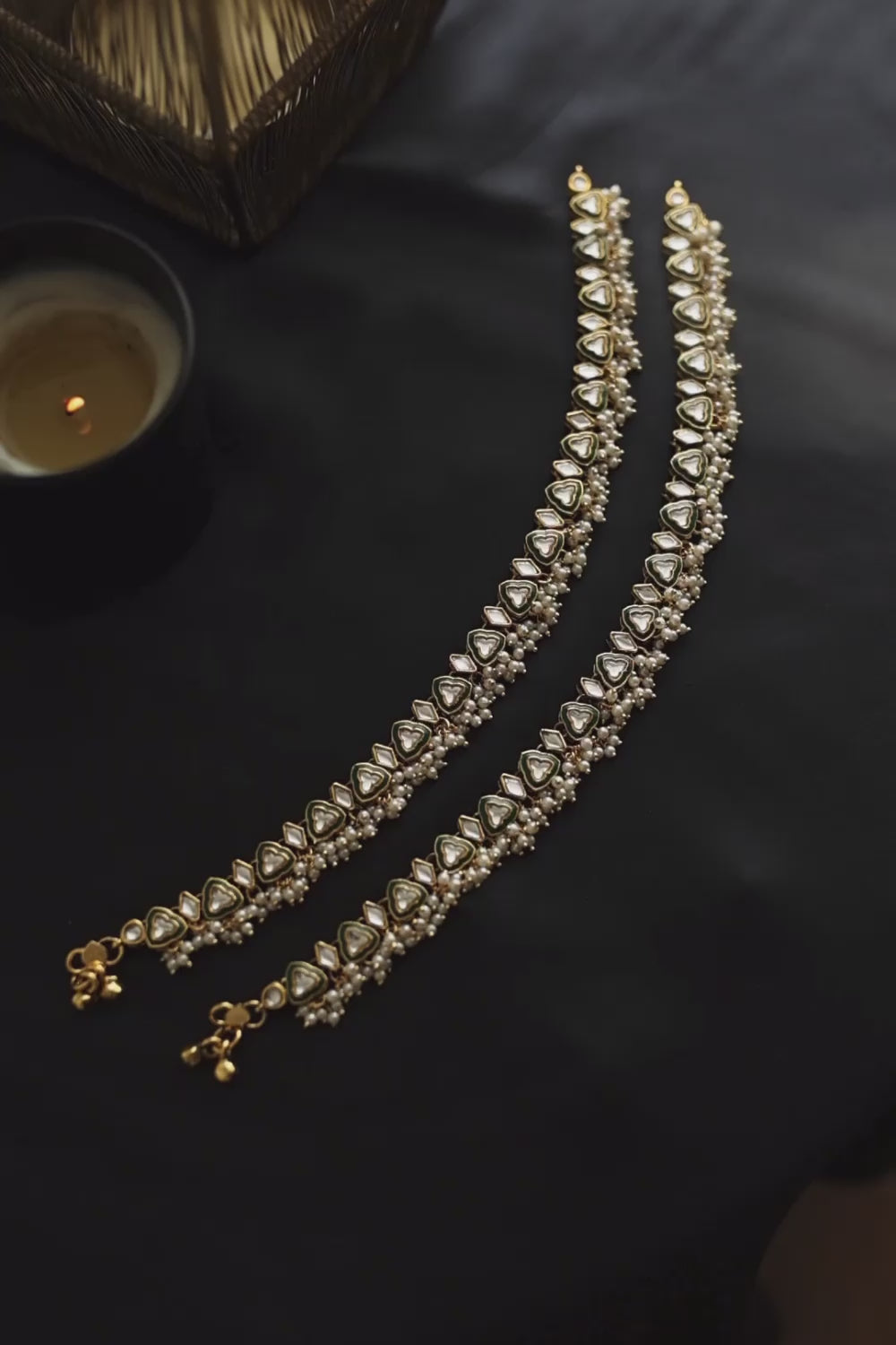 Kundan Anklets